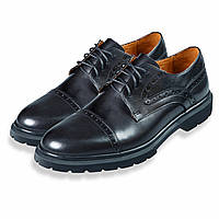 Чоловічі туфлі дербі ЛОУРЕНС TANNER 43 Чорні GS, код: 2719250