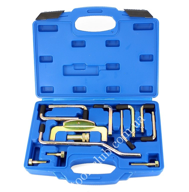 Набір інструменту для фіксації валів двигуна Audi, Citroen, Peugeot, VW, Volvo 13пр. в кейсі