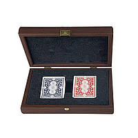 Набор покерных карт Manopoulos с пластиковым покрытием, в деревянном футляре 24х17см, 1 кг ( GS, код: 5528542