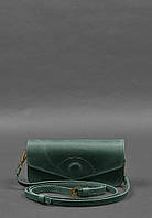 Кожаная сумка-футляр для очков (мини-сумка) зеленый Crazy Horse BlankNote GS, код: 8132094
