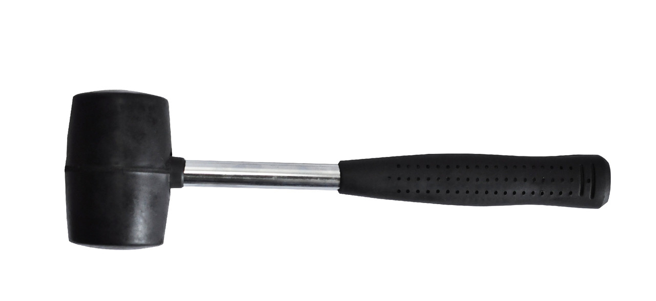 32-714 Гумовий молоток металева ручка 680гр (біла гума)