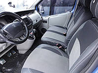Авточохли (кожзам і тканина, Premium) Передні 1 і 1 для Opel Vivaro 2001-2015 рр