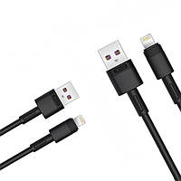 Кабель USB XO NB-Q166 Lightning Quick Charge 5A black