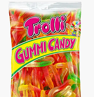 Мармеладные фруктовые жевательные конфеты от Trolli, доступные в пакетах с изображением червячков, 1 кг