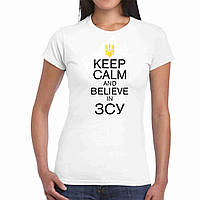 Футболка с патриотическим принтом Арбуз Keep Calm and believe in ВСУ Push IT S PM, код: 8121581