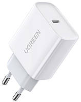 Сетевое зарядное устройство Ugreen CD137 Type-C PD 20 W Charger White (6718804) OB, код: 7697449