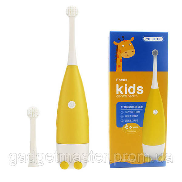 Детская звуковая зубная щетка MEICH A6 Giraffe Yellow GS, код: 6763259 - фото 1 - id-p1964050203