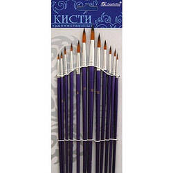 Набір пензлів нейлон 7452 круглі (12 шт.)