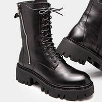 Жіночі шкіряні зимові черевики, кросівки