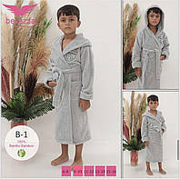 Халат для мальчика из бамбука Bellezza В-1, Серый, Рост 116-128 (6-8 лет)