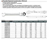 Ключ тріскачковий ріжково-накидний із шарніром TOPTUL 18 мм AOAH1818 SC, код: 6451309, фото 2
