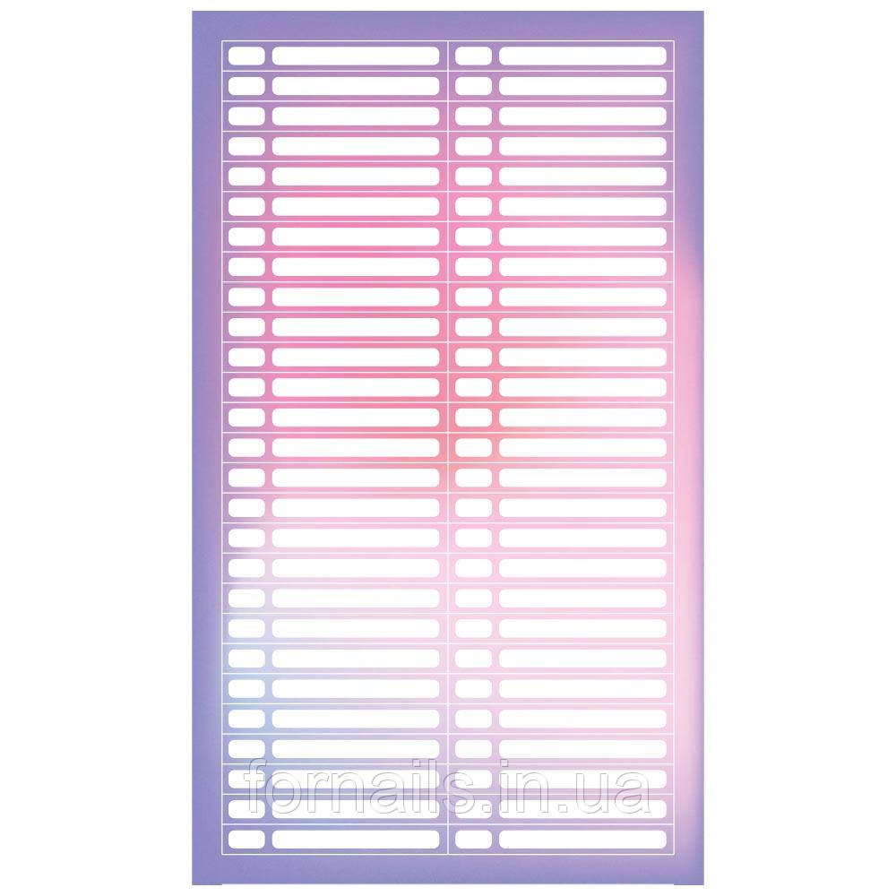 Наліпки на тіпси (стікери), Pink/Purpple, 1 лист/54 Наліпки