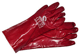 SP-0007 Рукавичка бавовняна маслостійка 35см (червона)