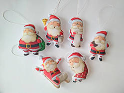 Набір ялинкових іграшок Санта Клауси Pugovichok 6 шт. (SUN2420) SC, код: 258221