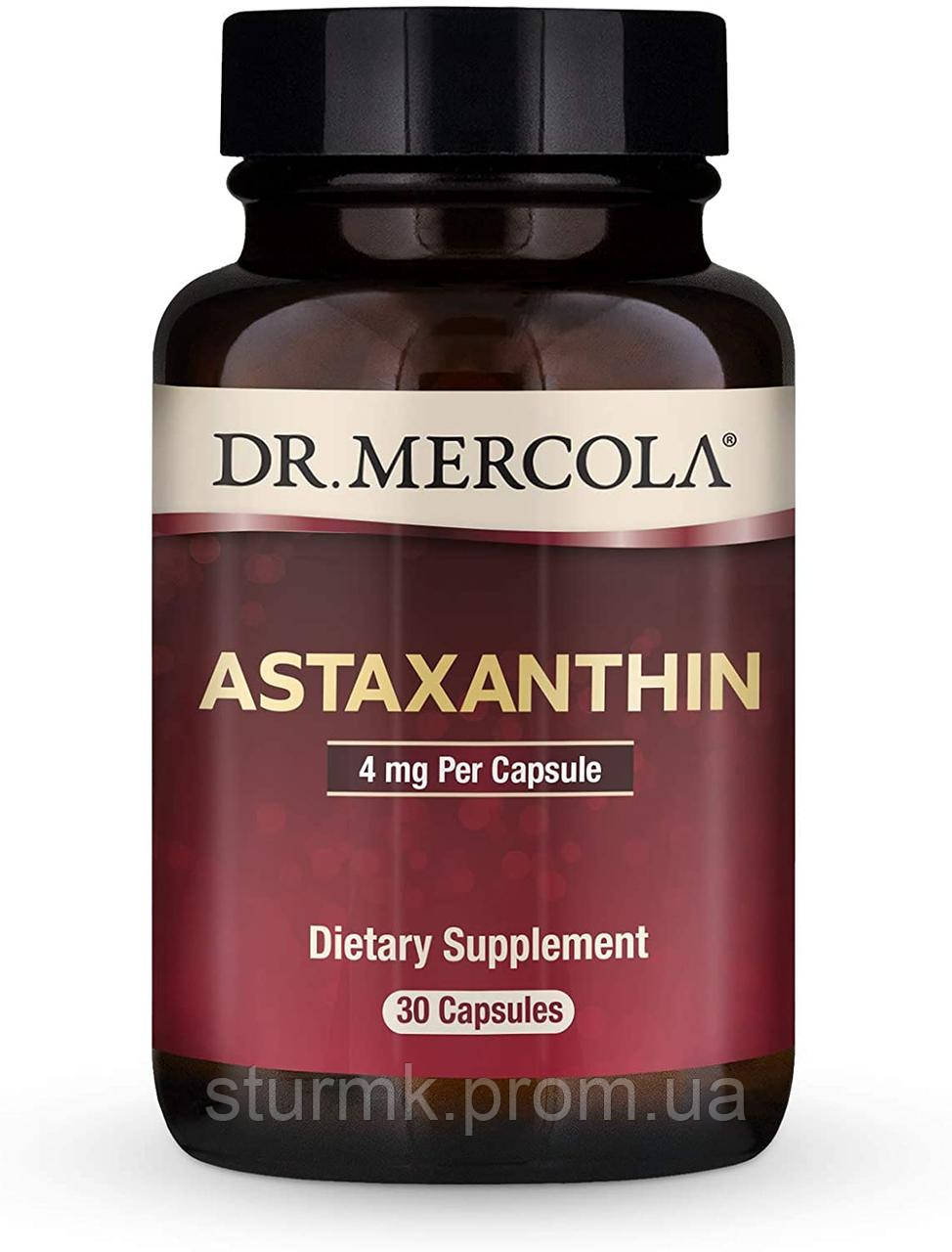 Купить Астаксантин Astaxanthin Dr. Mercola 4 мг 30 капсул, цена 980 ...