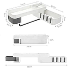 Поворотна кутова полиця органайзер Ason XL-159 у ванну кімнату, фото 10