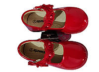 Дитячі червоні лакові Туфлі для дівчинки 20(12,2)21(12,8)22(13,3)Clibee запас 0,5-1 см