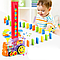 Розвиваюча іграшка "Паровозик з доміно" Domino Train 955-1A / Дитячий конструктор для хлопчика поїзд, фото 3