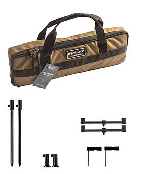Набір стійок і буз барів в чохлі World4Carp Stand Kit Universal 2 Coyote