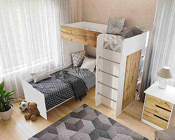 Ліжко горище для двох, двоярусне ліжко кімната для дітей і підлітків 1900х800/900 Тахо