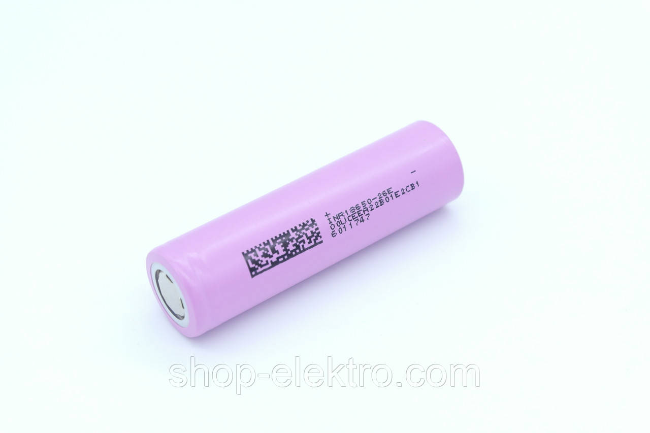Високострумовий INR18650-26E, 2600mAh, фото 1