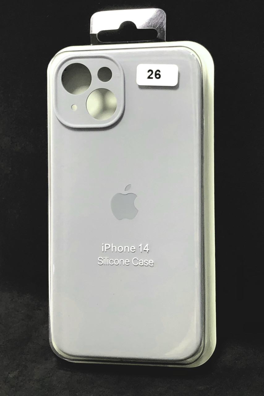 Чохол для телефону iPhone 14 Silicon Case original FULL Camera No26 ash (4you)