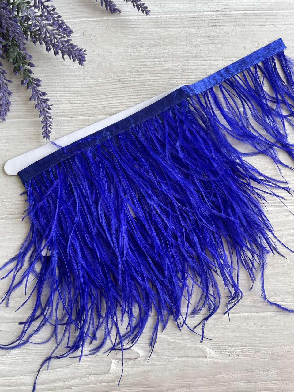 Пір'яна тасьма СТРАУС 2 метри , синяя