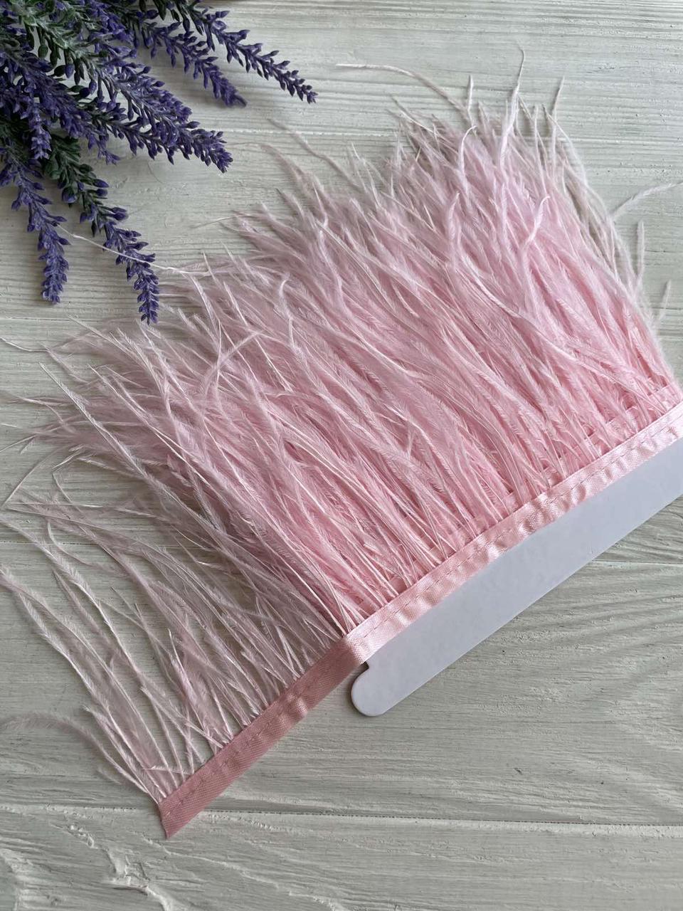 Пір'яна тасьма СТРАУС 2 метри , світло рожева