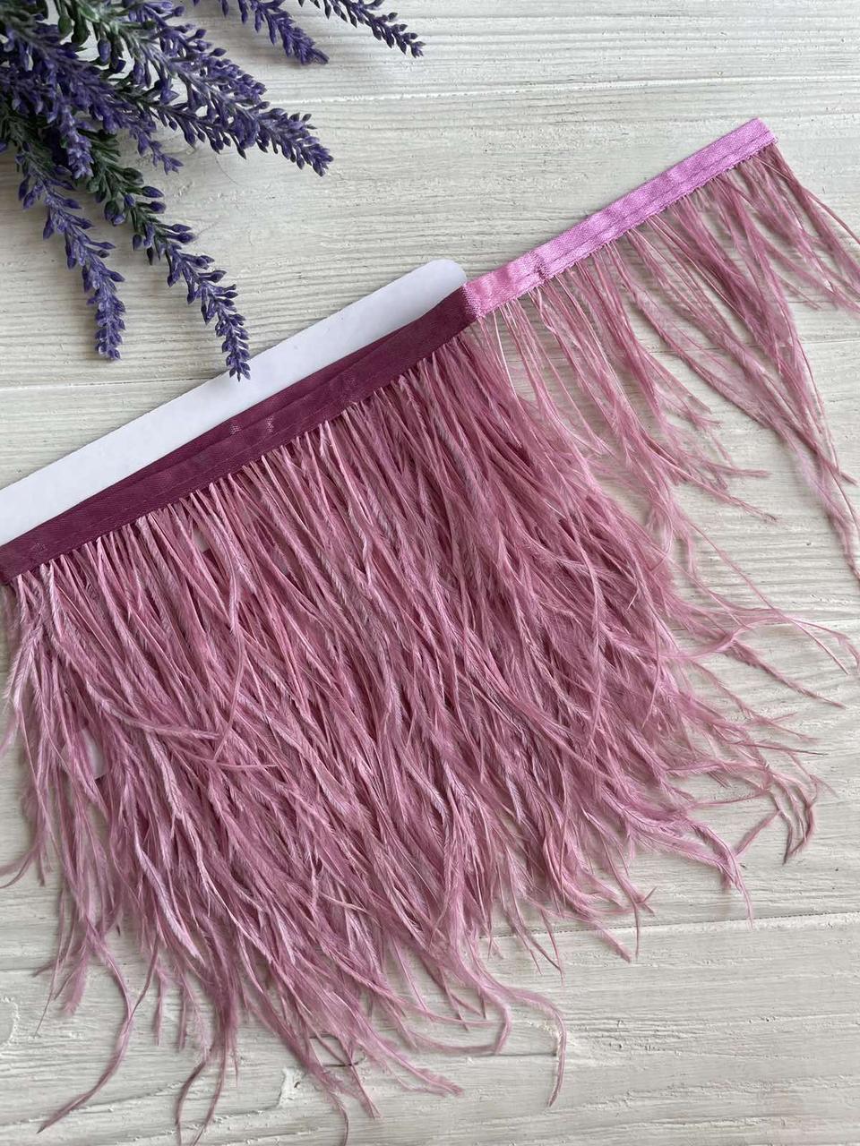 Пір'яна тасьма СТРАУС 2 метри , темно рожева