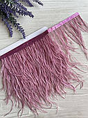 Пір'яна  тасьма СТРАУС  2 метри , темно  рожева