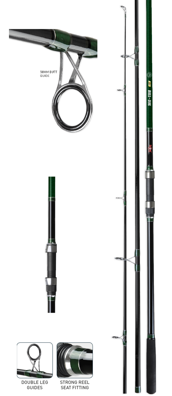 Вудлище для коропового лову Bull-dog Carp Rod, 390cm, 3,50lb, 3 sections