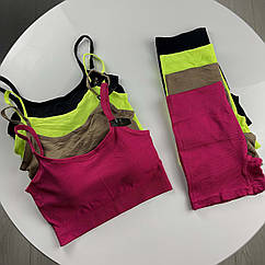 Жіночій комплект велосипедки з топом #181