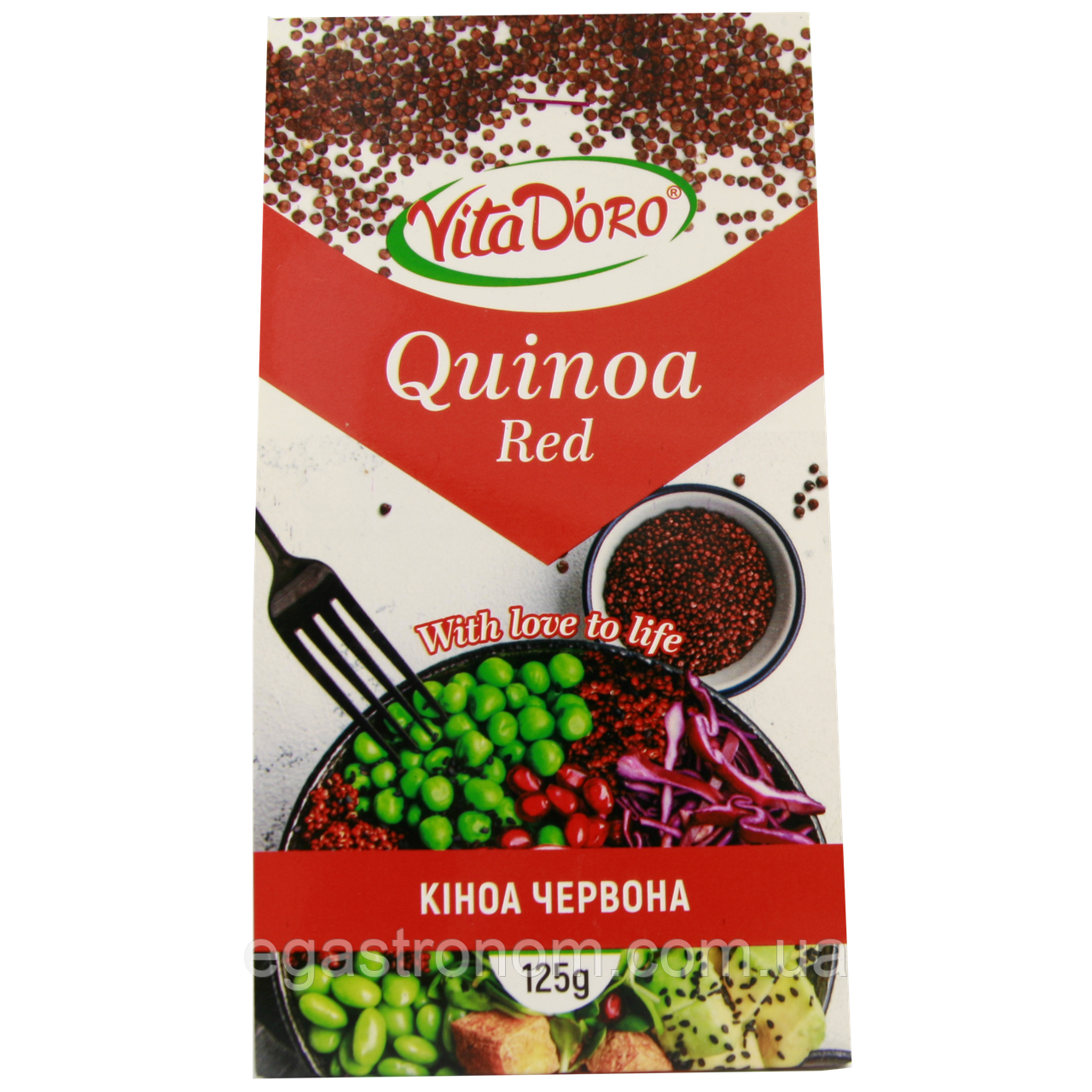 Кіноа червона ВітаДоро VitaDoro quinoa red 125g 6шт/уп 6уп/ящ (Код: 00-00015064)