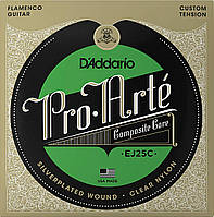 Струны для классической гитары D'Addario EJ25C Composites Flamenco Clear Nylon Custom Tension KV, код: 6555908