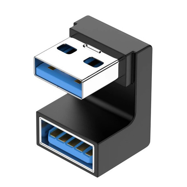 Перехідник адаптер П-подібний USB 3.0 Male — USB 3.0 Female
