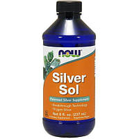 Коллоидное серебро NOW Foods SILVER SOL 10 PPM LIQUID 8 FL OZ 237 ml TH, код: 7517366