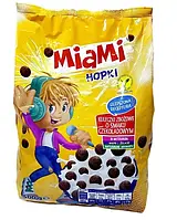 Шоколадные хлопья сухой завтрак Hopki MIAMI, 500г, Польша, хопки, шарики шоколадные быстрого приготовления