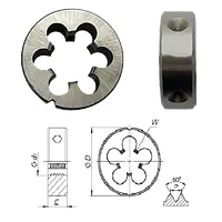 Плашка UNC 3/8" 16 нитей