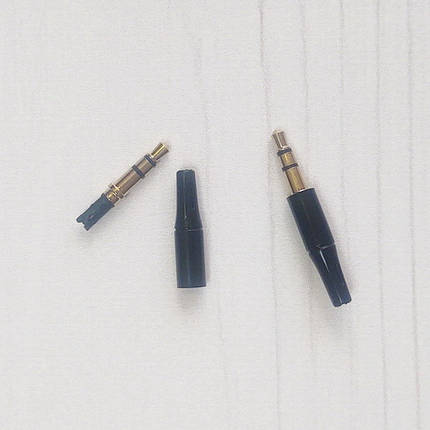 Штекер конектор під паяння FreeEnd — 3.5 мм TRS 3Pin Black (2 шт.), фото 1