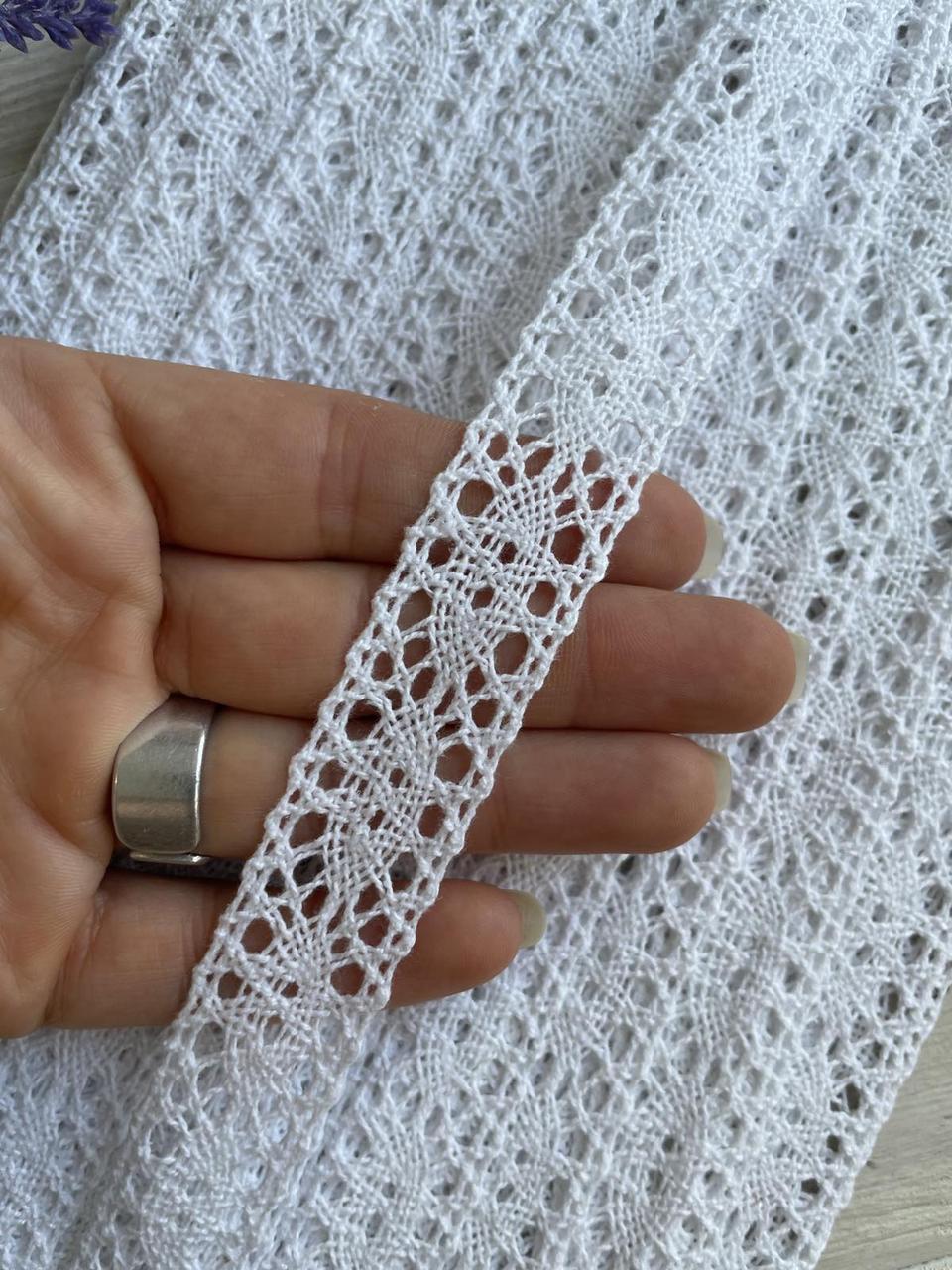 Мереживо в'язане " Marill D30100 " біле рулон 15 ярдів, фото 1