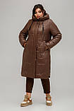 Стильне жіноче тепле пальто Мюнхен лід, розмір 50,60, фото 9