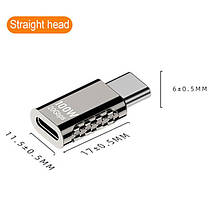 Адаптер OTG перехідник USB Type-C M/F (USB 4.0, 20Gbps, 4K/8K) Zinc Style-1, фото 3