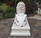 Садова фігура Лев великий зі штучного мармуру 115х66х145 см, фото 10