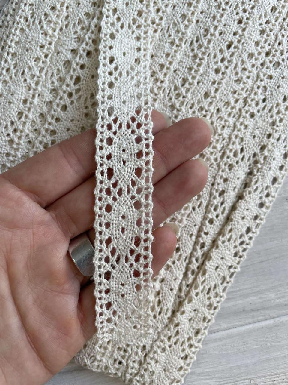 Мереживо в'язане " Marill D30100 " бежеве рулон 15 ярдів, фото 1