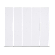 Шафа Лукка 5 дверний білий глянц/мат антрацит ТМ Миро-Марк, фото 3