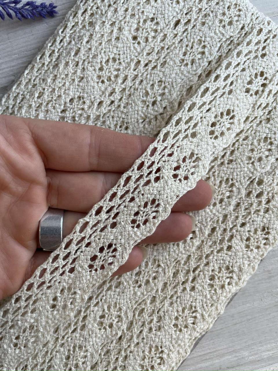 Мереживо в'язане " Marill К050 " бежеве рулон 15 ярдів, фото 1