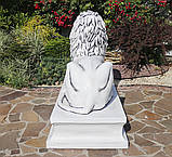 Садова фігура Лев великий зі штучного мармуру 115х66х145 см, фото 9