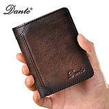 Чоловічий гаманець із натуральної шкіри. Шкіряний гаманець чоловічий портмоне зі шкіри Коричневий, фото 2