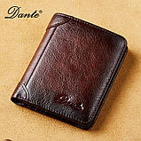 Чоловічий гаманець із натуральної шкіри. Шкіряний гаманець чоловічий портмоне зі шкіри Коричневий, фото 2