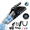 Автомобільний акумуляторний пилосос із компресором Car vacuum cleaner 110W, фото 3